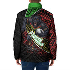 Penrith Panthers Rugby Padded Jacket Tribal Polynesian Power Art - Lightning Mascot