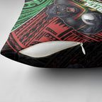 Penrith Panthers Rugby Pillow Cover Tribal Polynesian Power Art - Lightning Mascot