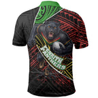 Penrith Panthers Rugby Polo Shirt Tribal Polynesian Power Art - Lightning Mascot
