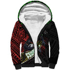 Penrith Panthers Rugby Sherpa Hoodie Tribal Polynesian Power Art - Lightning Mascot