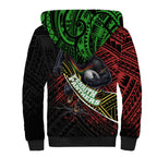 Penrith Panthers Rugby Sherpa Hoodie Tribal Polynesian Power Art - Lightning Mascot