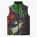 Penrith Panthers Rugby Sleeveless Puffer Jacket Tribal Polynesian Power Art - Lightning Mascot