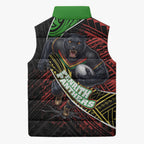 Penrith Panthers Rugby Sleeveless Puffer Jacket Tribal Polynesian Power Art - Lightning Mascot