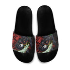 Penrith Panthers Rugby Slide Sandals Tribal Polynesian Power Art - Lightning Mascot