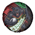 Penrith Panthers Rugby Spare Tire Cover Tribal Polynesian Power Art - Lightning Mascot