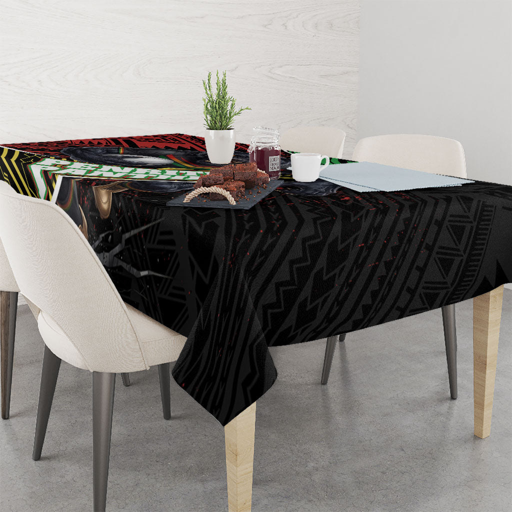 Penrith Panthers Rugby Tablecloth Tribal Polynesian Power Art - Lightning Mascot