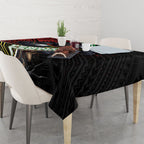 Penrith Panthers Rugby Tablecloth Tribal Polynesian Power Art - Lightning Mascot