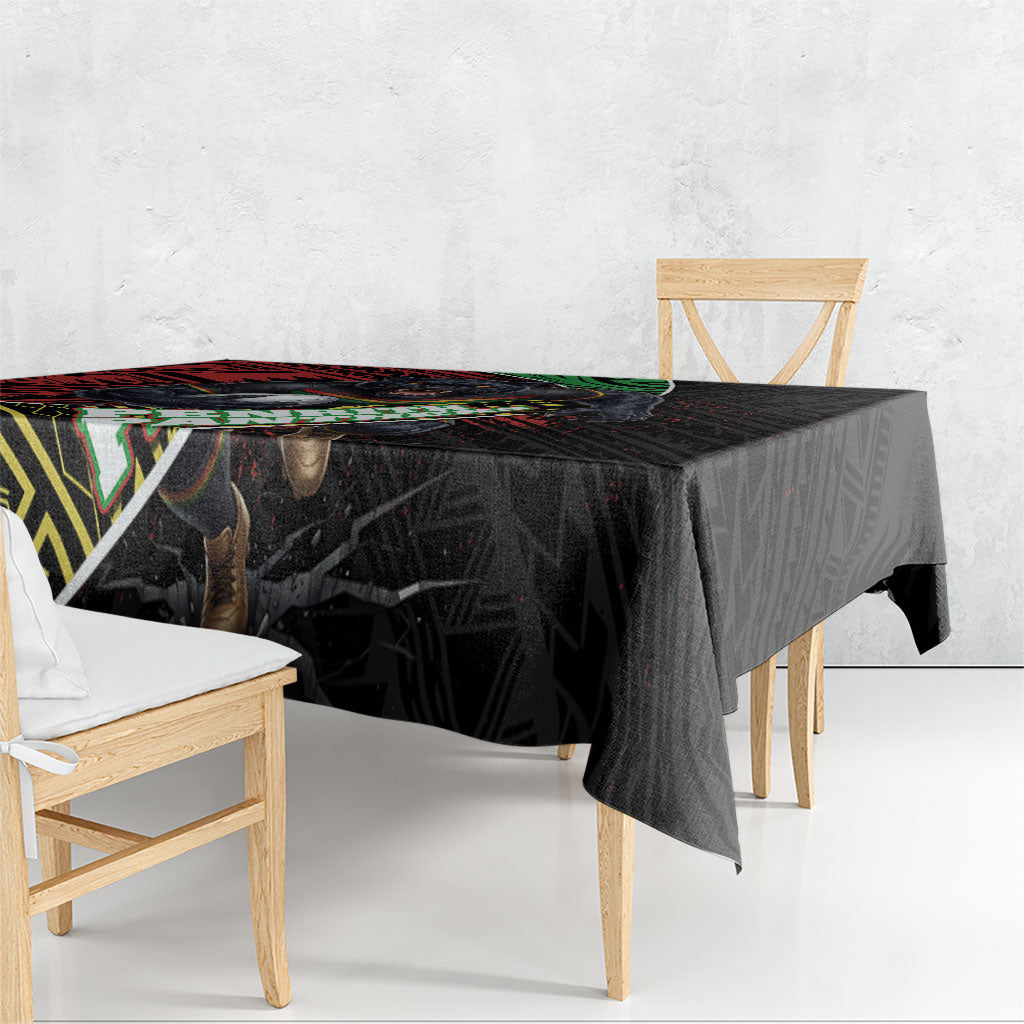 Penrith Panthers Rugby Tablecloth Tribal Polynesian Power Art - Lightning Mascot