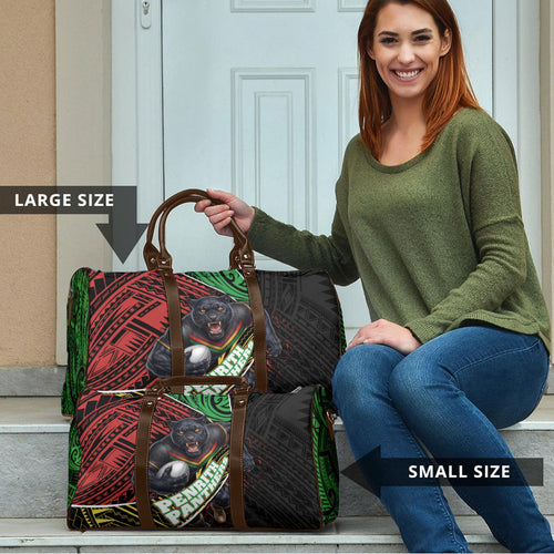 Penrith Panthers Rugby Travel Bag Tribal Polynesian Power Art - Lightning Mascot