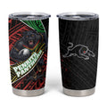 Penrith Panthers Rugby Tumbler Cup Tribal Polynesian Power Art - Lightning Mascot