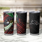 Penrith Panthers Rugby Tumbler Cup Tribal Polynesian Power Art - Lightning Mascot