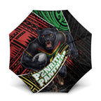 Penrith Panthers Rugby Umbrella Tribal Polynesian Power Art - Lightning Mascot