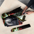 Penrith Panthers Rugby Umbrella Tribal Polynesian Power Art - Lightning Mascot