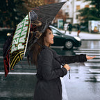 Penrith Panthers Rugby Umbrella Tribal Polynesian Power Art - Lightning Mascot