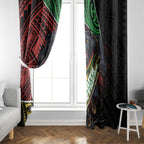 Penrith Panthers Rugby Window Curtain Tribal Polynesian Power Art - Lightning Mascot