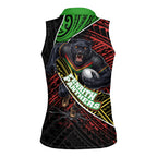 Penrith Panthers Rugby Women Sleeveless Polo Shirt Tribal Polynesian Power Art - Lightning Mascot