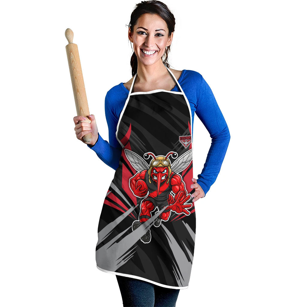 Essendon Bombers Australian Football Apron Fierce Mosquito Pilot Mascot - Bold Team Colors