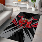 Essendon Bombers Australian Football Area Rug Fierce Mosquito Pilot Mascot - Bold Team Colors