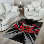 Essendon Bombers Australian Football Area Rug Fierce Mosquito Pilot Mascot - Bold Team Colors