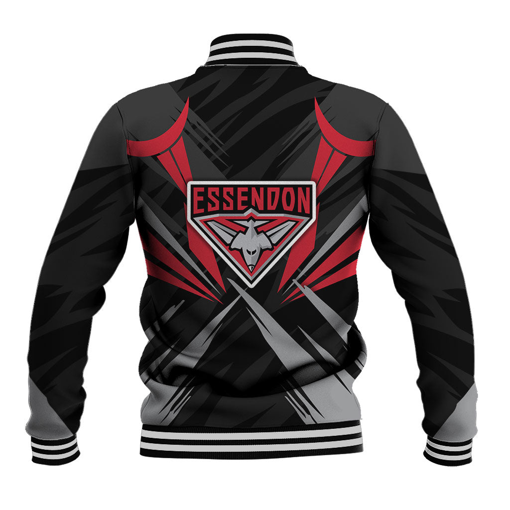 Essendon Bombers Australian Football Baseball Jacket Fierce Mosquito Pilot Mascot - Bold Team Colors