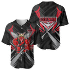 Essendon Bombers Australian Football Baseball Jersey Fierce Mosquito Pilot Mascot - Bold Team Colors