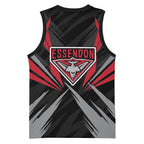 Essendon Bombers Australian Football Basketball Jersey Fierce Mosquito Pilot Mascot - Bold Team Colors