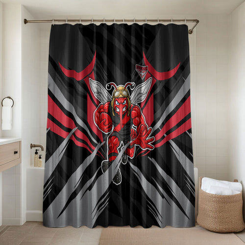 Essendon Bombers Australian Football Bathroom Set Fierce Mosquito Pilot Mascot - Bold Team Colors