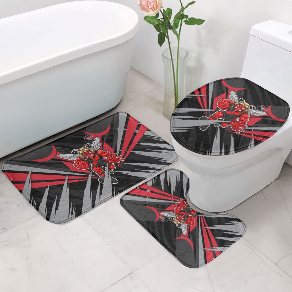 Essendon Bombers Australian Football Bathroom Set Fierce Mosquito Pilot Mascot - Bold Team Colors