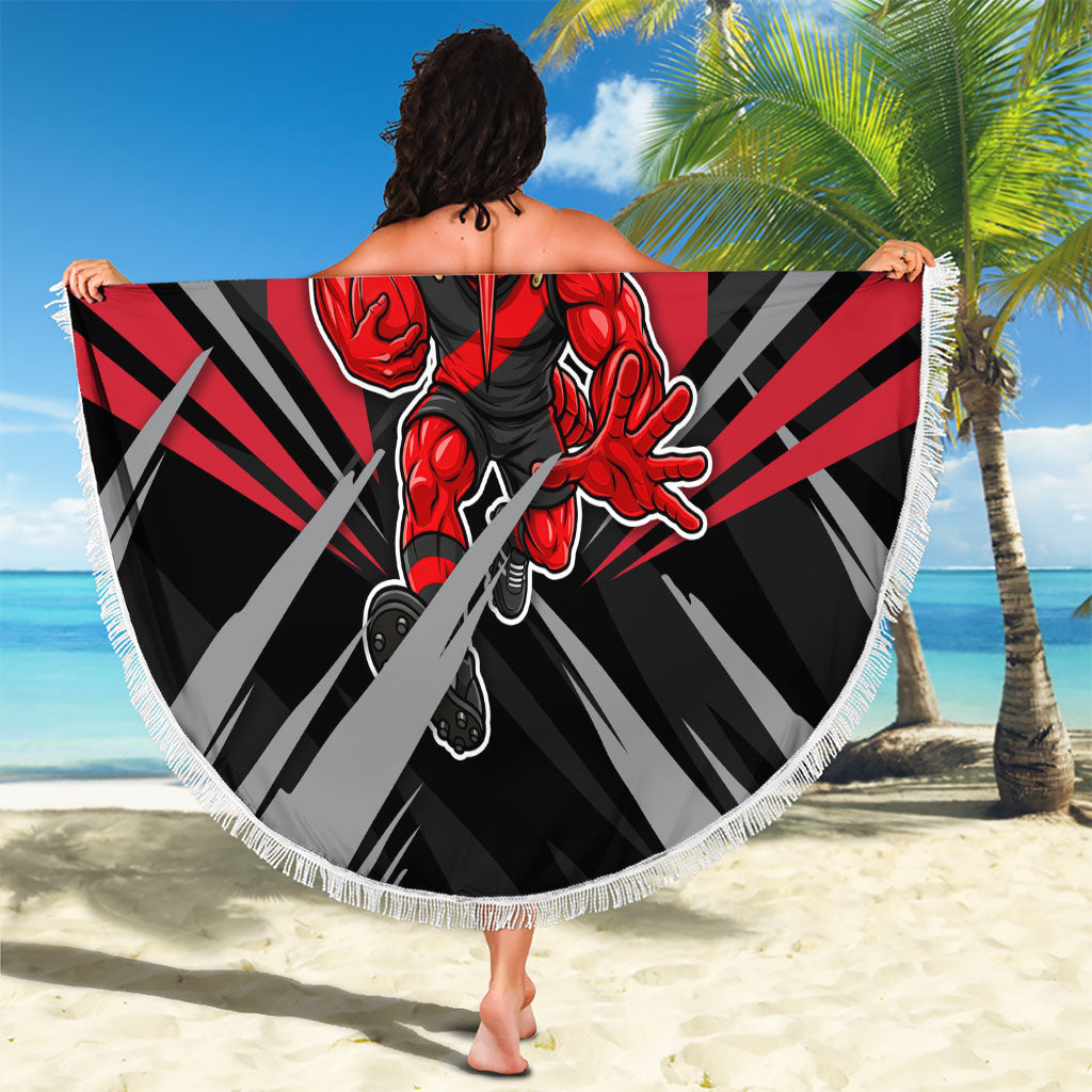 Essendon Bombers Australian Football Beach Blanket Fierce Mosquito Pilot Mascot - Bold Team Colors