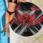 Essendon Bombers Australian Football Beach Blanket Fierce Mosquito Pilot Mascot - Bold Team Colors