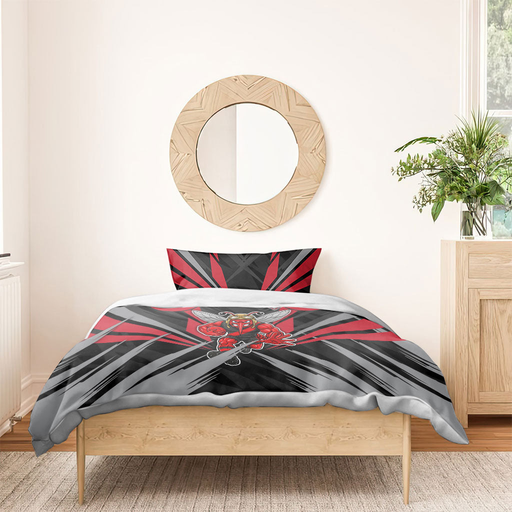 Essendon Bombers Australian Football Bedding Set Fierce Mosquito Pilot Mascot - Bold Team Colors