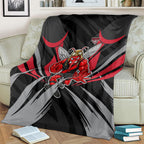Essendon Bombers Australian Football Blanket Fierce Mosquito Pilot Mascot - Bold Team Colors