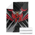 Essendon Bombers Australian Football Blanket Fierce Mosquito Pilot Mascot - Bold Team Colors