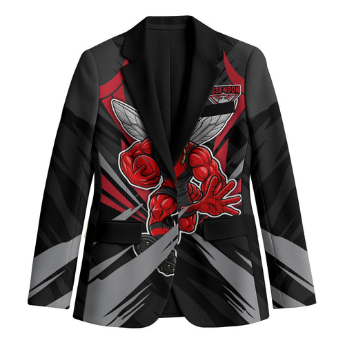 Essendon Bombers Australian Football Blazer Fierce Mosquito Pilot Mascot - Bold Team Colors