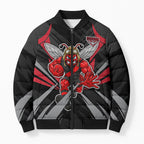 Essendon Bombers Australian Football Bomber Puffer Jacket Fierce Mosquito Pilot Mascot - Bold Team Colors