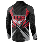 Essendon Bombers Australian Football Button Sweatshirt Fierce Mosquito Pilot Mascot - Bold Team Colors