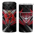 Essendon Bombers Australian Football 4 in 1 Can Cooler Tumbler Fierce Mosquito Pilot Mascot - Bold Team Colors