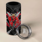 Essendon Bombers Australian Football 4 in 1 Can Cooler Tumbler Fierce Mosquito Pilot Mascot - Bold Team Colors