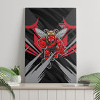 Essendon Bombers Australian Football Canvas Wall Art Fierce Mosquito Pilot Mascot - Bold Team Colors