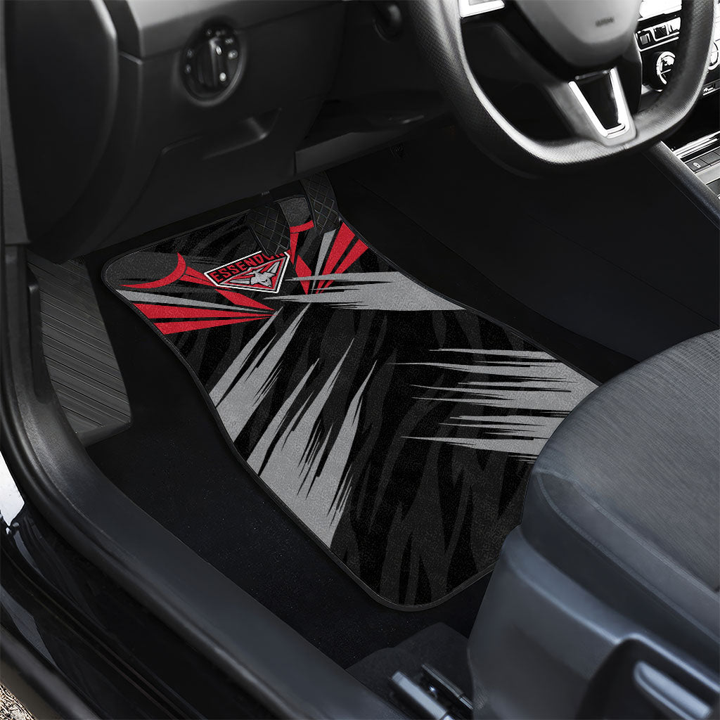 Essendon Bombers Australian Football Car Mats Fierce Mosquito Pilot Mascot - Bold Team Colors