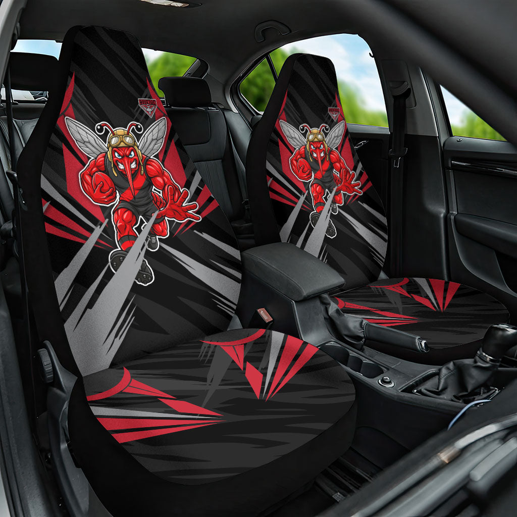 Essendon Bombers Australian Football Car Seat Cover Fierce Mosquito Pilot Mascot - Bold Team Colors