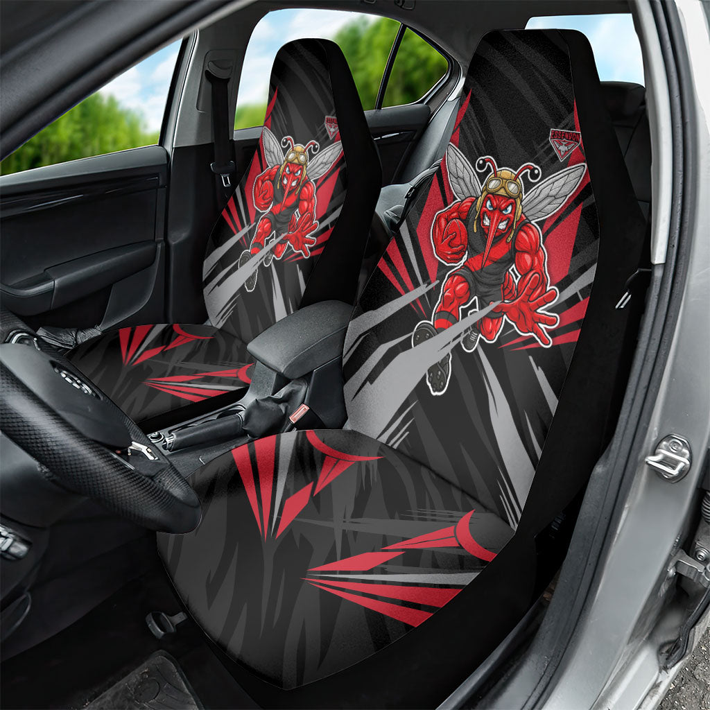 Essendon Bombers Australian Football Car Seat Cover Fierce Mosquito Pilot Mascot - Bold Team Colors