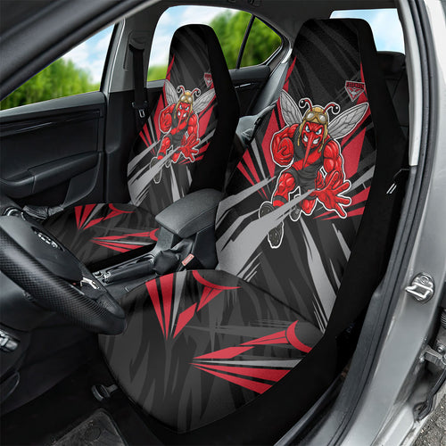 Essendon Bombers Australian Football Car Seat Cover Fierce Mosquito Pilot Mascot - Bold Team Colors
