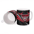 Essendon Bombers Australian Football Ceramic Mug Fierce Mosquito Pilot Mascot - Bold Team Colors