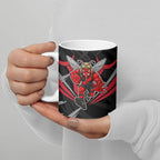Essendon Bombers Australian Football Ceramic Mug Fierce Mosquito Pilot Mascot - Bold Team Colors