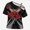 Essendon Bombers Australian Football Cross Shoulder Shirt Fierce Mosquito Pilot Mascot - Bold Team Colors