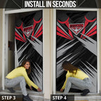 Essendon Bombers Australian Football Door Cover Fierce Mosquito Pilot Mascot - Bold Team Colors