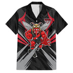 Essendon Bombers Australian Football Family Matching Long Sleeve Bodycon Dress and Hawaiian Shirt Fierce Mosquito Pilot Mascot - Bold Team Colors