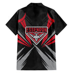 Essendon Bombers Australian Football Family Matching Mermaid Dress and Hawaiian Shirt Fierce Mosquito Pilot Mascot - Bold Team Colors