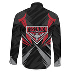 Essendon Bombers Australian Football Family Matching Mermaid Dress and Hawaiian Shirt Fierce Mosquito Pilot Mascot - Bold Team Colors